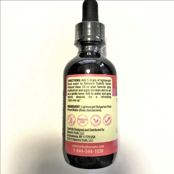 Nature's Truth Bulgarian Rose Water Toner Aromatherapy in Glass Bottle - Picture 4 of 4